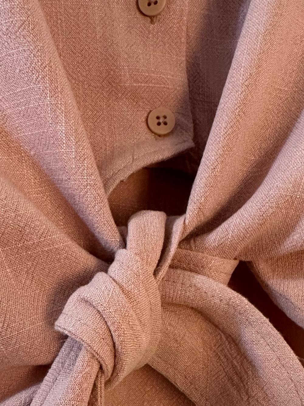 Topshop Polly Tie Front Tank Top Mauve Pink Button Front Cami Size 8 - Picture 6 of 9